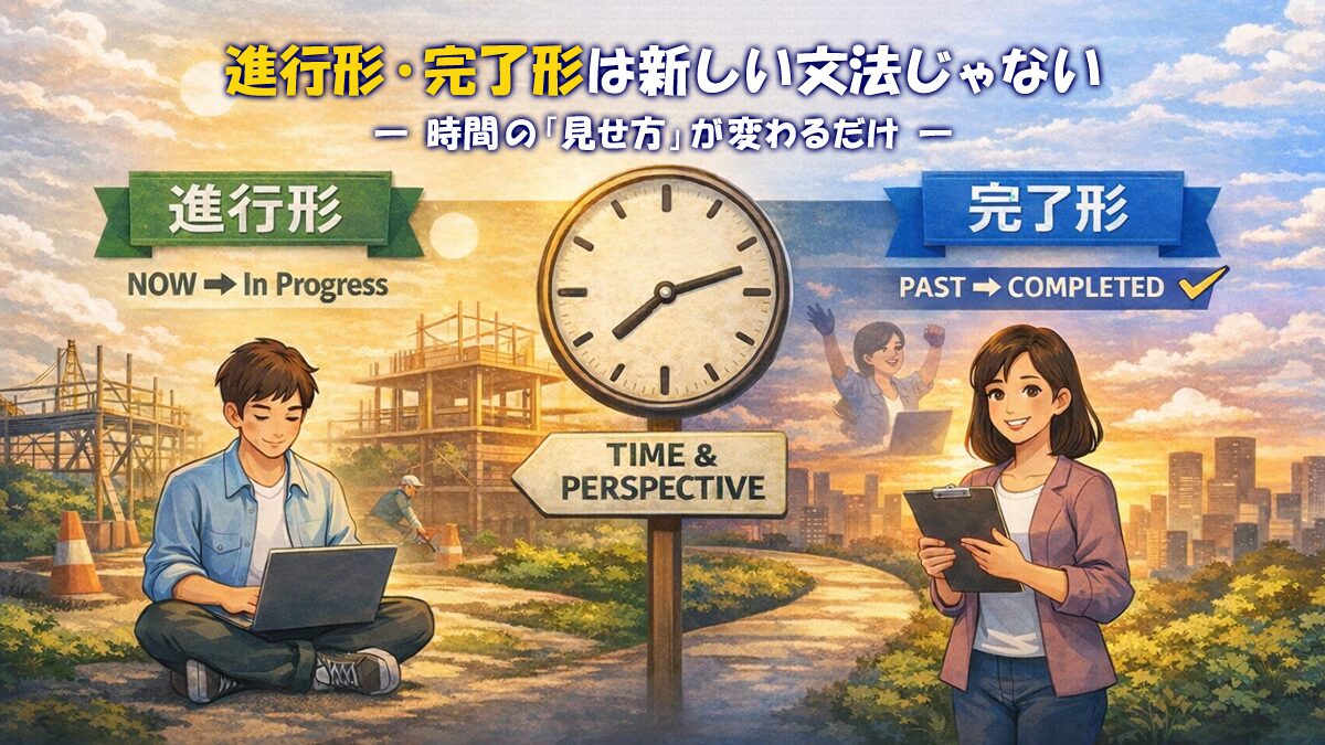 進行形・完了形は新しい文法じゃない