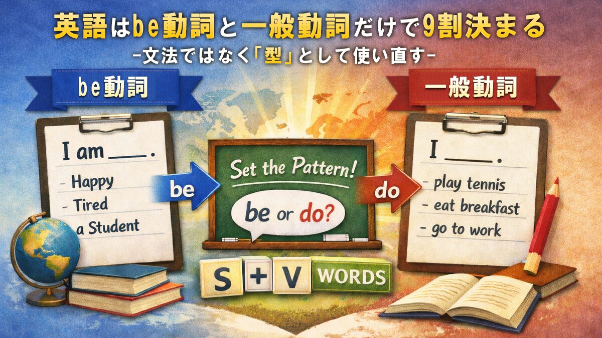 英語はbe動詞と一般動詞だけで9割決まる― 文法ではなく「型」として使い直す ―