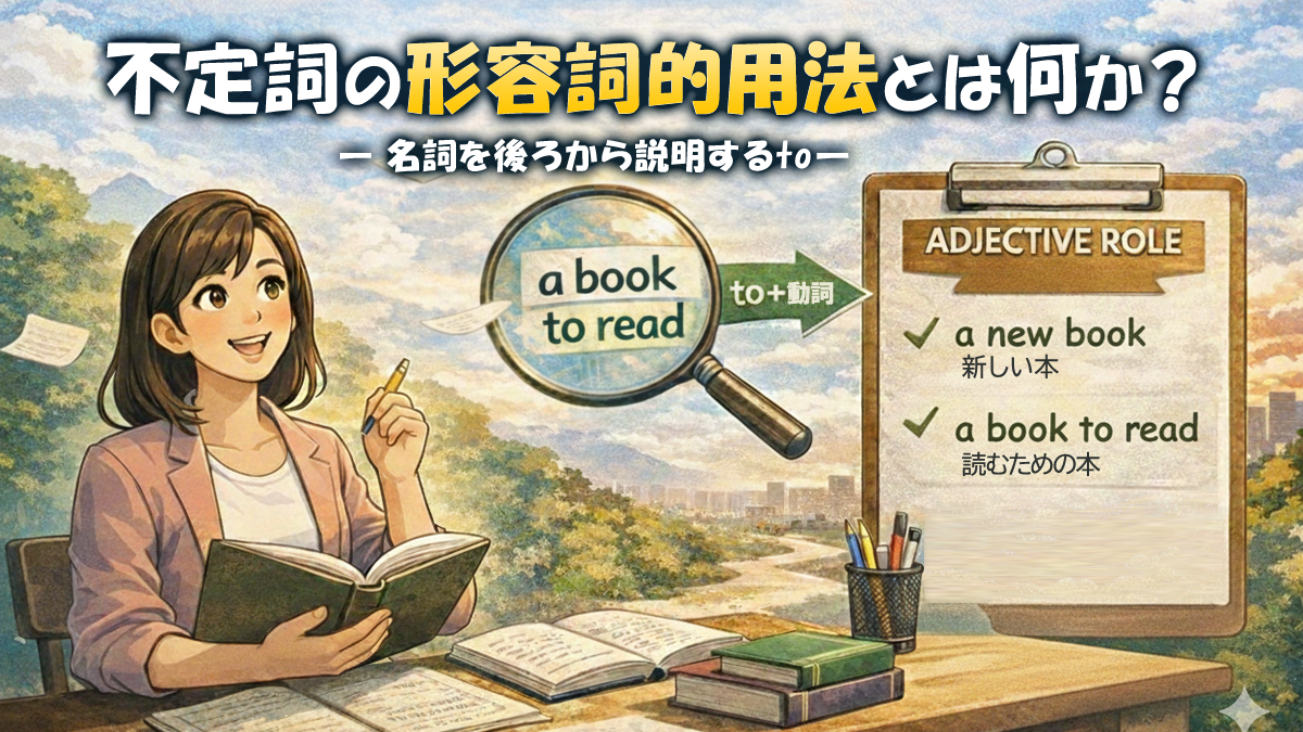不定詞の形容詞的用法とは何か？