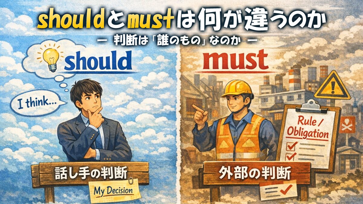 shouldとmustは何が違うのか
